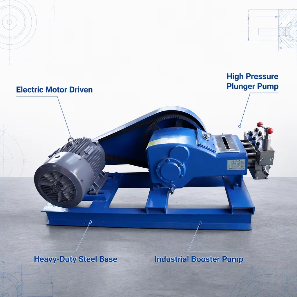 3LP60 High Pressure Plunger Pump Industrial Booster Pump Engine 220V 1 Year Warranty 256kg for Petrochemical Chemical Processes