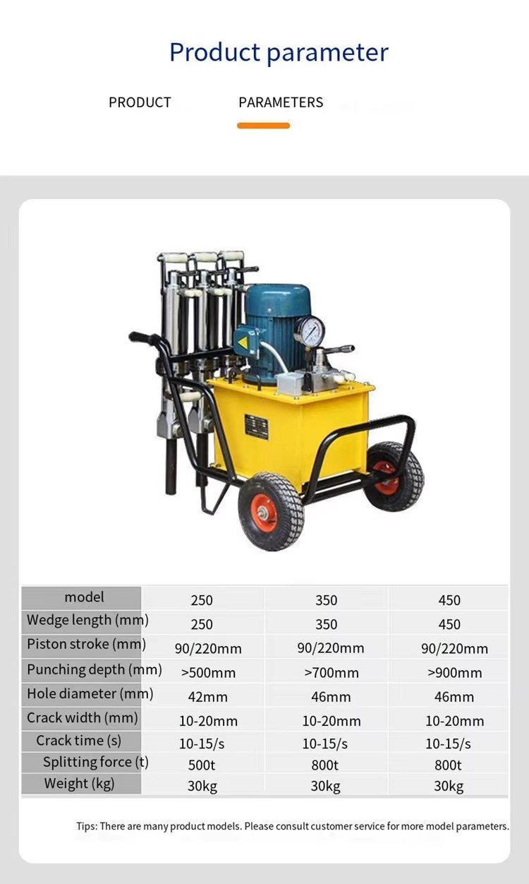 Stone Quarry Rock Splitting Hydraulic Rock Expander New Type Darda Hydraulic Rock Splitter