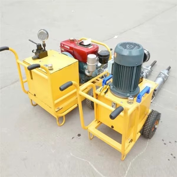 Quarry Stone DC Motor Powered Hydraulic Rock Splitter Machine with 600T Force and 800mm Splitting Depth for Breaking