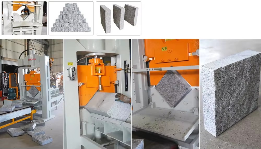 Cube Paving Block Stone Cutting Hydraulic Drive Rock Splitter Stone Splitting Machine