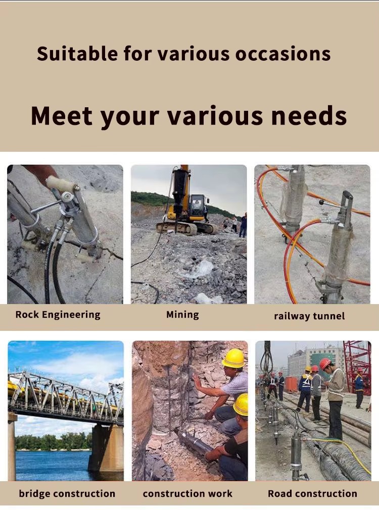 Hydraulic Rock Splitter Cylinder Rock Splitter With Diesel Engine Hydraulic Piston Rock Splitter