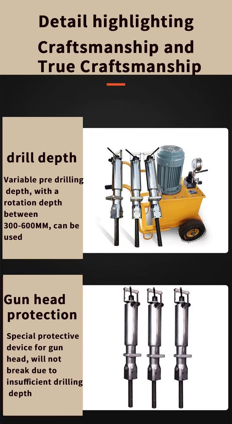 Hydraulic Rock Splitter Cylinder Rock Splitter With Diesel Engine Hydraulic Piston Rock Splitter