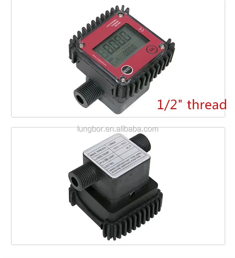 K24 High Precision Elliptical Gear Flowmeter Intubated Gear Flow Meter Electronic Digital Micro Flowmeter