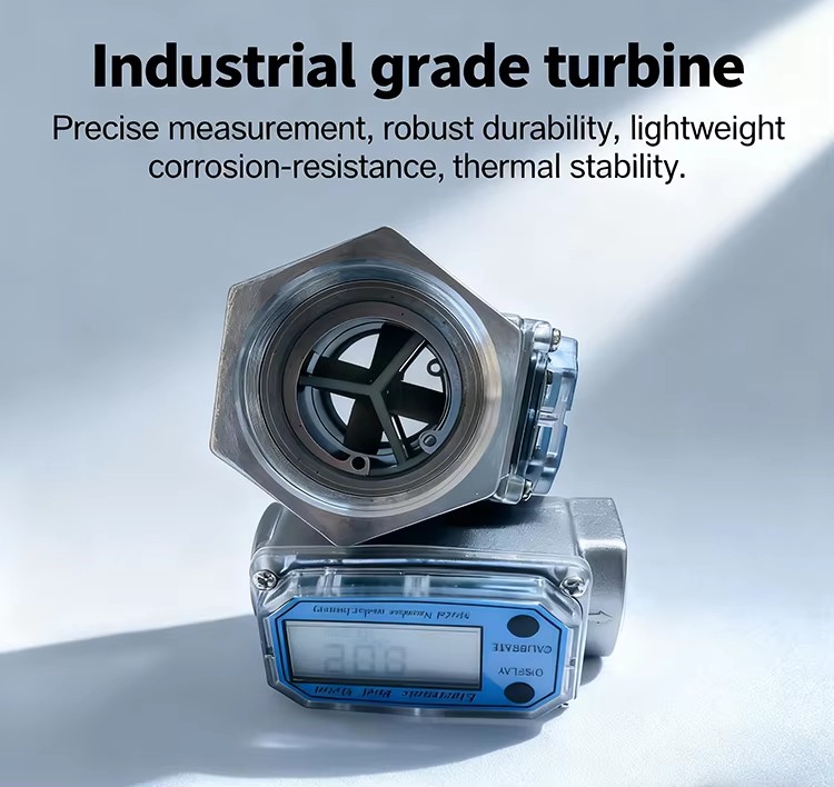 Customizable OEM LCD Digital Inline Turbine Flowmeter Liquid Water Flow Meter Digital Flowmeter