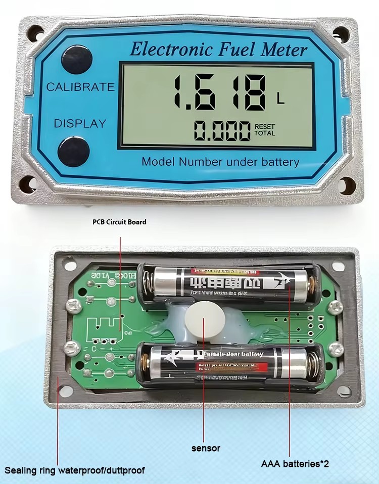 Customizable OEM LCD Digital Inline Turbine Flowmeter Liquid Water Flow Meter Digital Flowmeter
