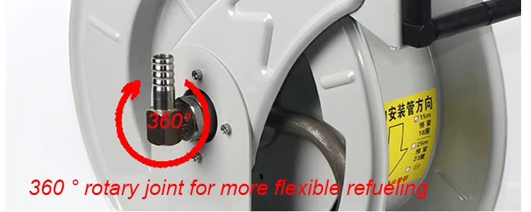 Washer Side Mounted Hose Reel Automatically Retracted Fuel Hose Reel ACCESSORIES for Gas Station with Fuel Dispenser Nozzle