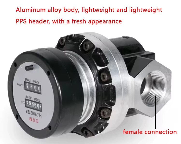 Aluminum Alloy Variable Area Petroleum Flowmeter OGM Flowmeter Mechanical Elliptical Gear Liquid diesel Flowmeter