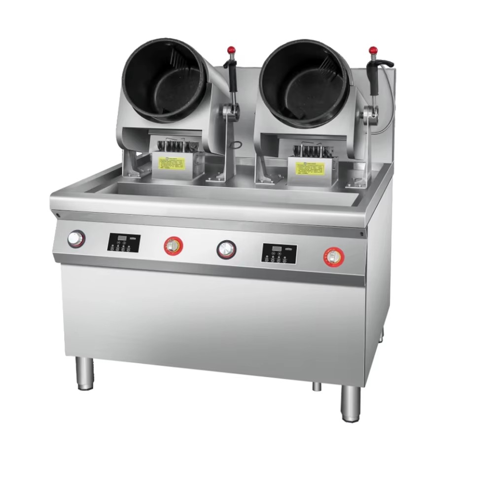 Semikron Customized 110V/220V/Gas Robot Wok Fried Rice Noodles Automatic Cooking Wok Machines Gas Electric Stir-Frying Robot