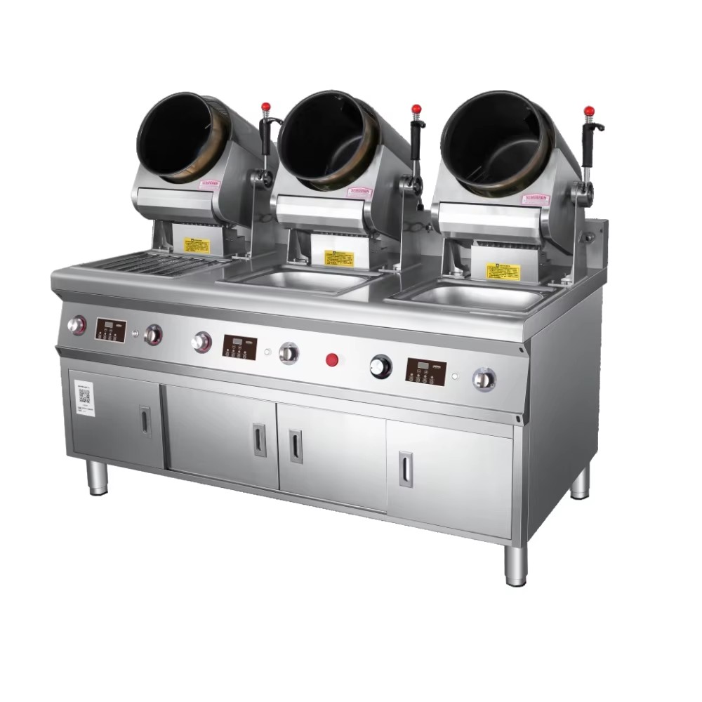Semikron Customized 110V/220V/Gas Robot Wok Fried Rice Noodles Automatic Cooking Wok Machines Gas Electric Stir-Frying Robot