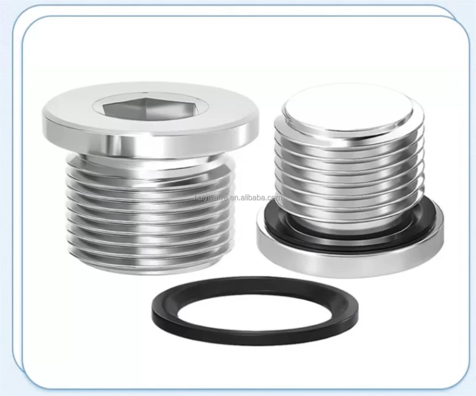High Pressure Stainless Steel BSP Male Hollow Hex Plug Hydraulic Pipe Fitting for Industrial High Pressure Systems
