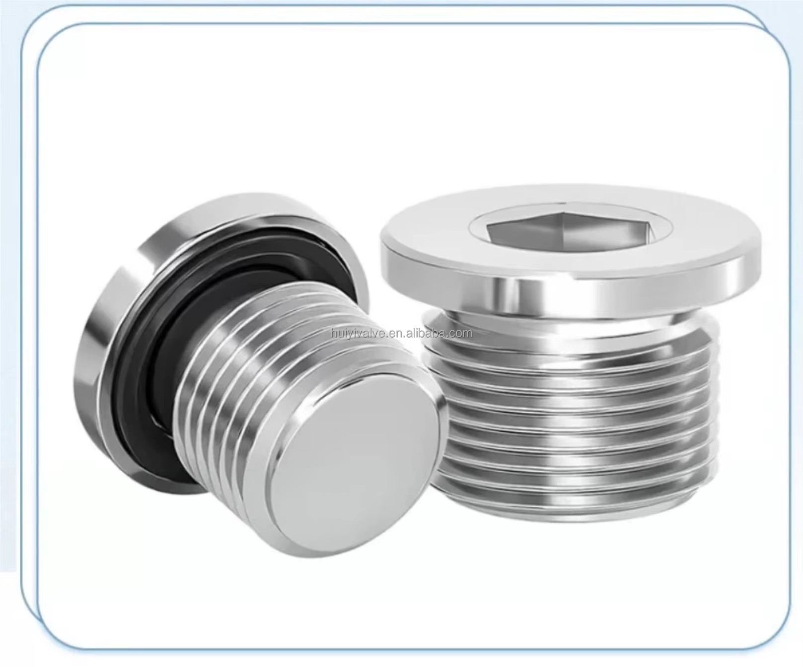 High Pressure Stainless Steel BSP Male Hollow Hex Plug Hydraulic Pipe Fitting for Industrial High Pressure Systems