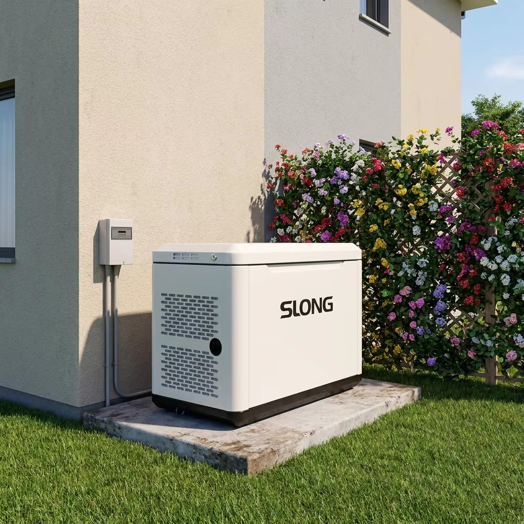 SLONG BRAND 8kW Quiet Natural Gas Generator: Reliable Residential Backup Power with Single Cylinder Air Cooled