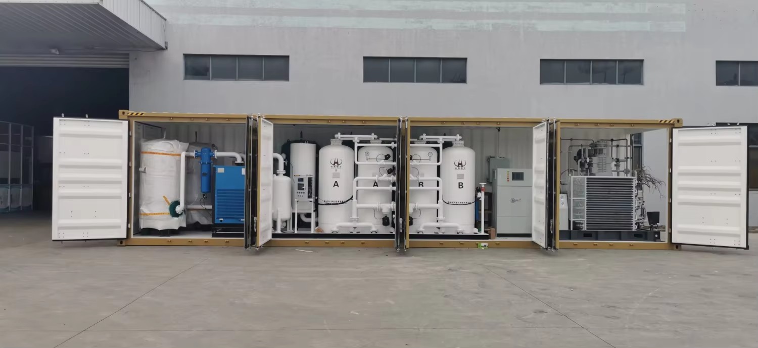 Integrated PSA Oxygen Production Plant with Cylinder Refilling System 99.5% Purity for Industrial and Medical Gas Distribution