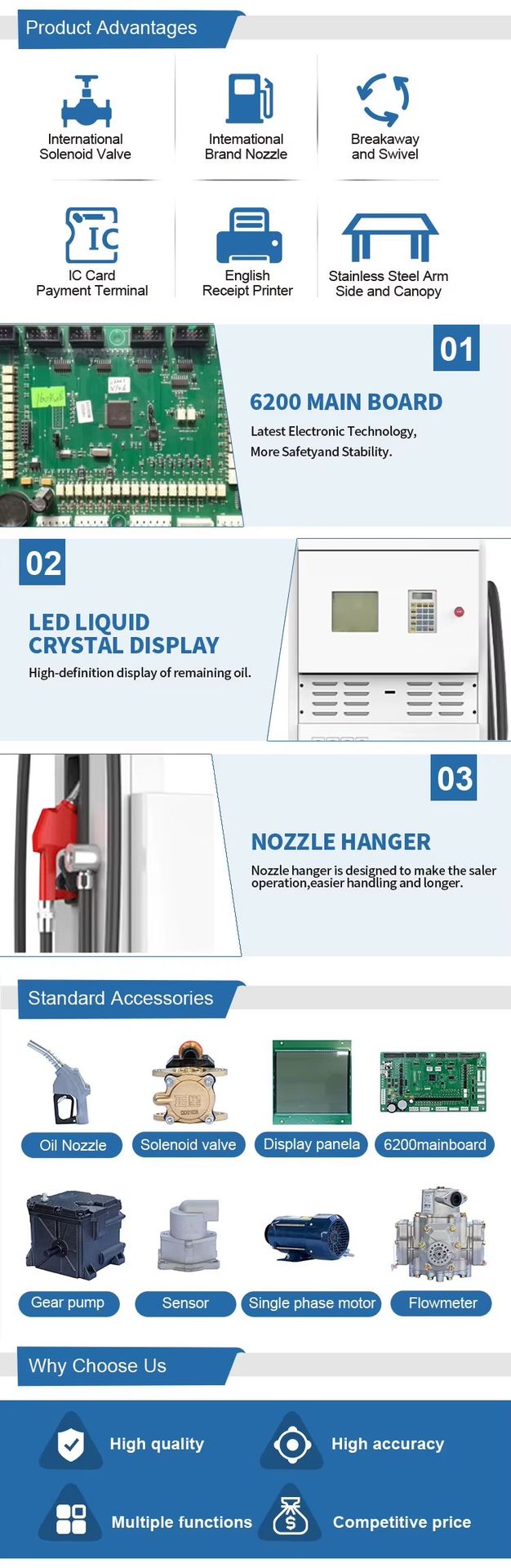 Dual Nozzle Fuel Dispenser Multi-Product Gasoline Diesel Pump Intelligent Explosion-Proof Gas Station Equipment OIML Certified