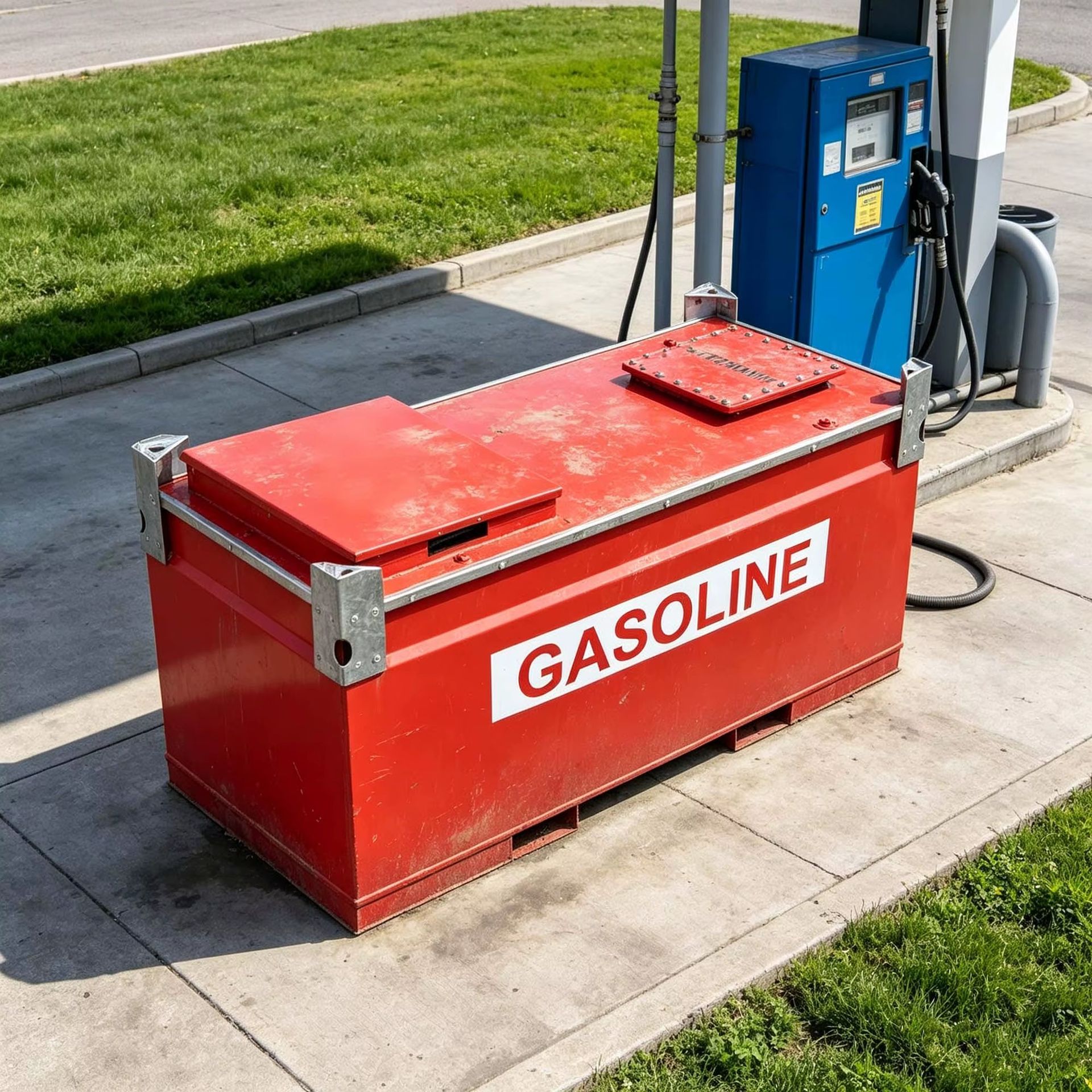 250 Gal 2000L Carbon Steel Fuel TransCube Gas Stationary Double Wall Diesel Portable