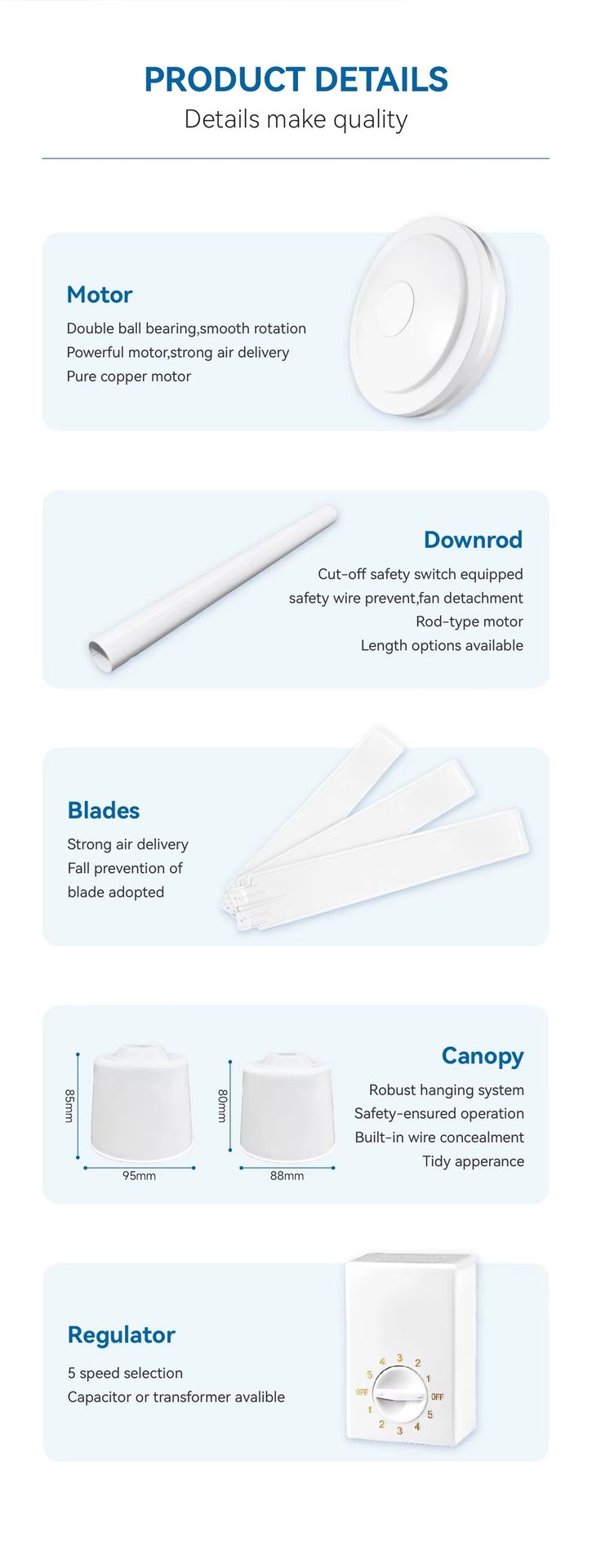 Energy Saving Cheap Electric Hotel Use Foldable Metal Ceiling Fan with Mechanical Regulator LED Light 56 Inch ACDC ceiling fan