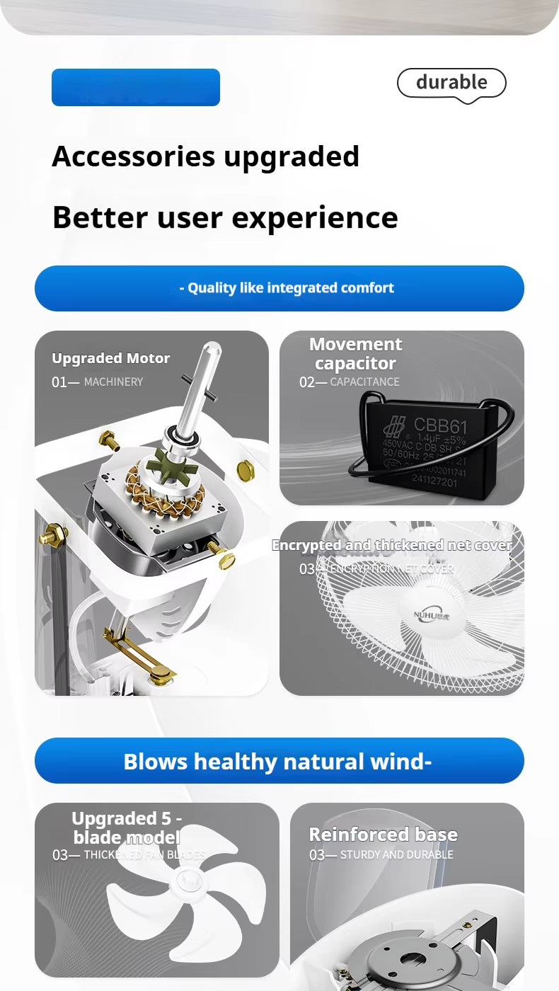 18inch Electric Mechanical Control Commercial Ceiling Fan Ventilation Fan Plastic 3 Blades Energy Saving for Household