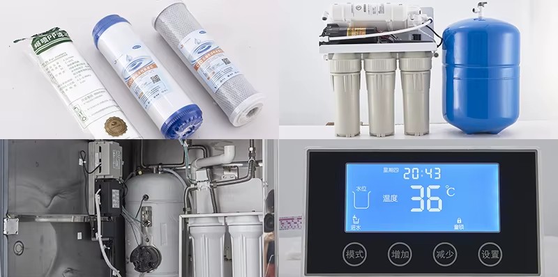 10L Commercial Industrial Electric Water Dispenser Hot & Cold Stainless Steel Housing RO Filtration for High Demand