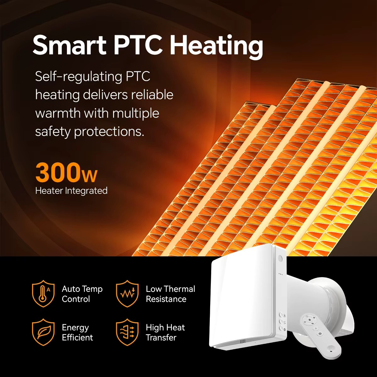 Fresh Air Ventilation System 50m3/h 300W Heater ERV Recuperator Easy Install Energy Recovery Ventilation Residential HVAC Unit