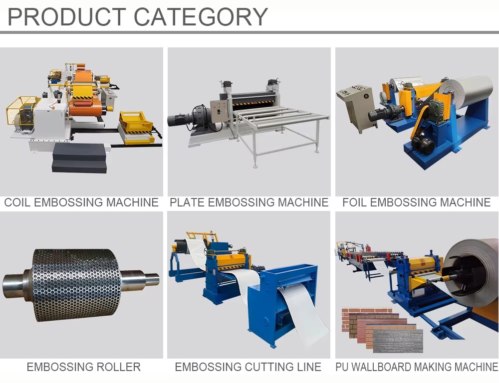 Coil Embossing Machine Line for PPGI GL Aluminum Stainless Steel