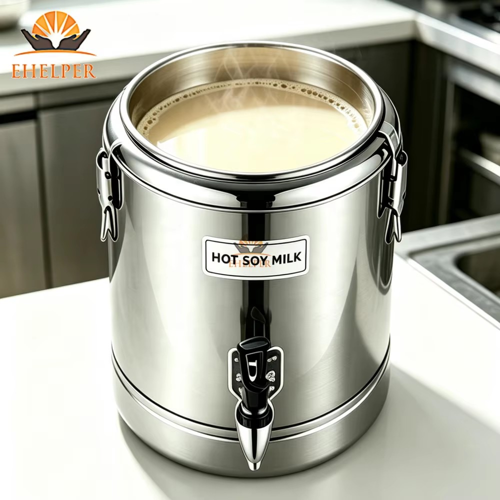 10-100L Stainless Steel Insulated Bucket Optional Tap Leak Proof Energy Saving for Commercial Use Iced Lemon Water Chocolate