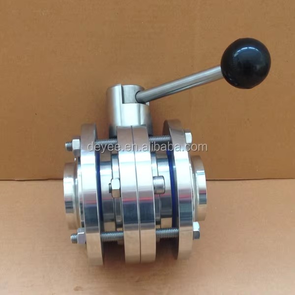 DN150 Manual Welded SS304/SS316L Butterfly Valves Silicone Gasket Din Water/Gas Electric General Check ISO9001 Certified