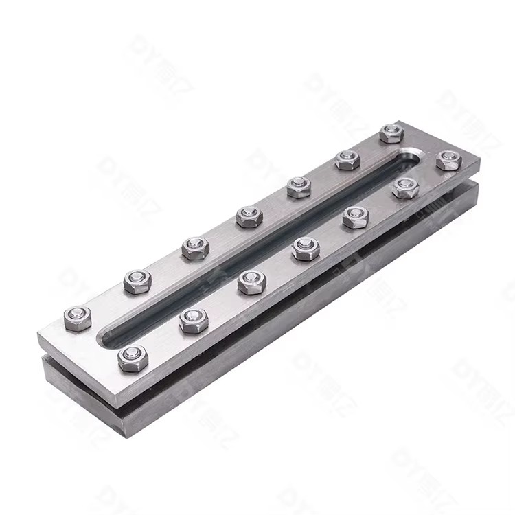 304/316L Stainless Steel Rectangular Clamp Low Pressure Flat Level Gauge with Sight Glass Observation Mirror
