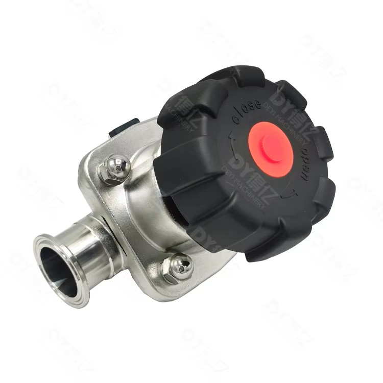 Made Stainless Steel Sanitary Manual Diaphragm Valve Two-Way Triclamp with EPDM+PTFE Membrane