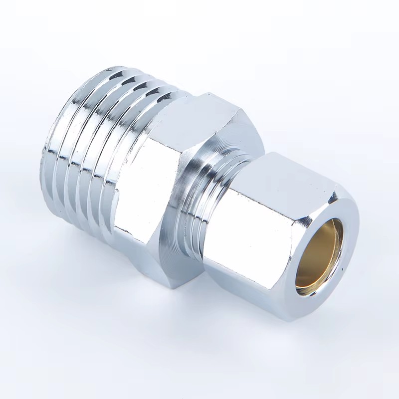 Good Price Chrome Plated Available Multiple Size Compression X Male Brass Water Compression Pipe Fittings