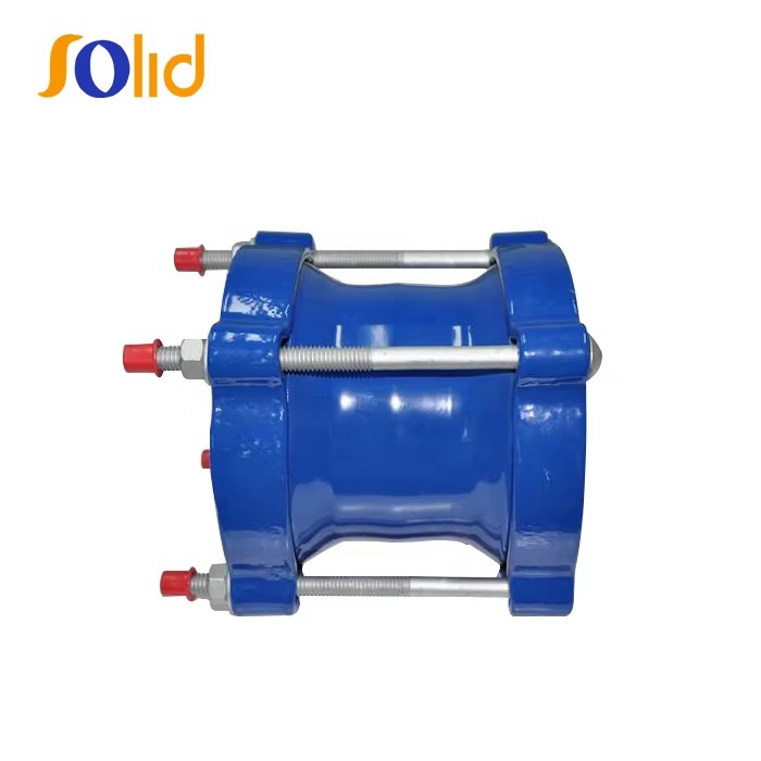 Ductile Iron Wide Range 4'' Flexible Joint Universal Coupling for Steel DI CI PE PVC Pipe PN10/PN16 Blue