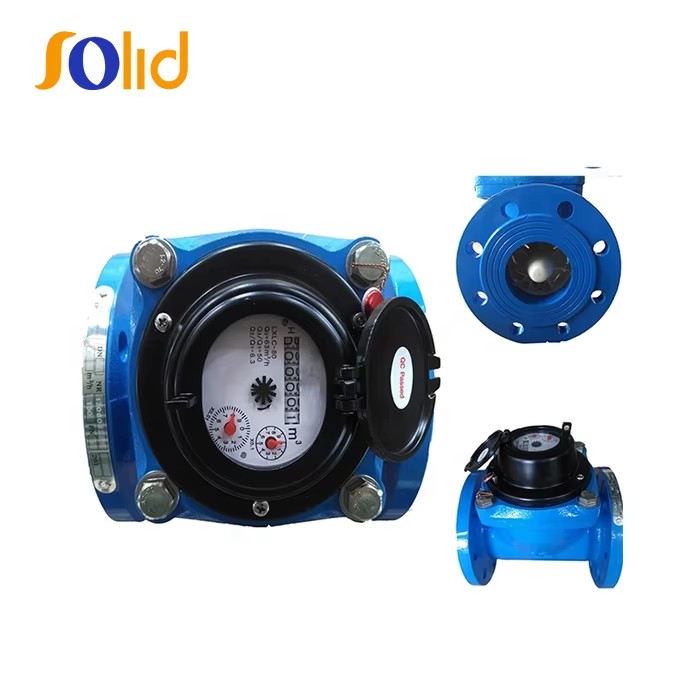 LXLGC Double Flange Connection Woltman Type Dry Dial Ductile Iron Water Meter OEM ISO 4064 Class B DN50-DN300