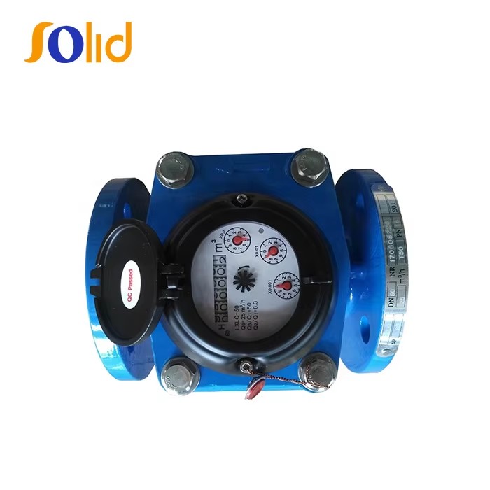 LXLGC Double Flange Connection Woltman Type Dry Dial Ductile Iron Water Meter OEM ISO 4064 Class B DN50-DN300