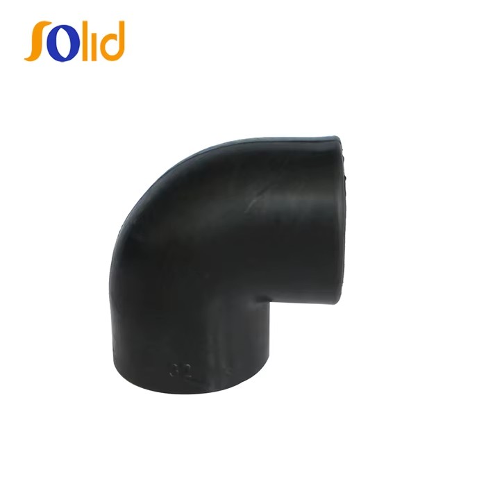 Black Plastic Pipe Fitting Bend PE100/HDPE/PE Socket Butt Fusion 90 Degree Elbow ISO/GB Standard