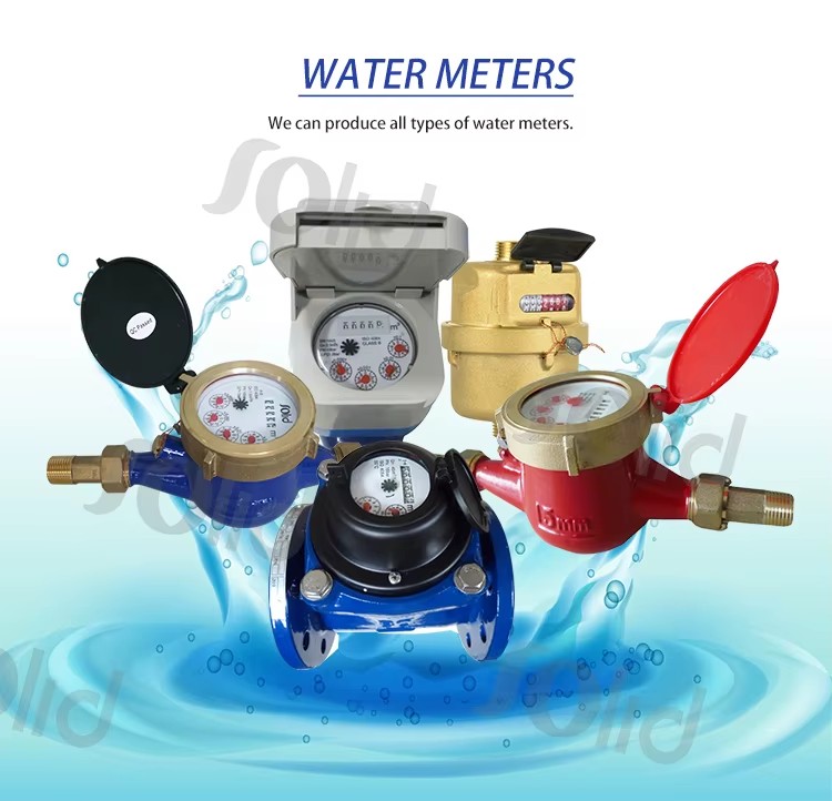 ISO4064 R160 Class C Brass Copper Blue Volumetric Rotary Piston Water Meter