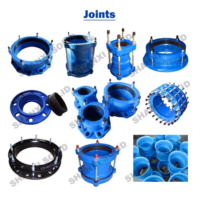 Ductile Iron Restrained Flange Adaptor Coupling for HDPE Pipes With Brass Ring