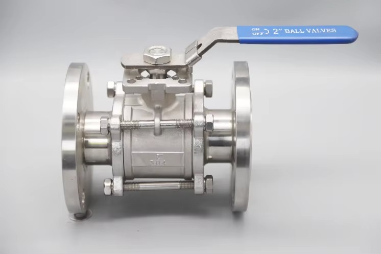 3PC Flanged Stainless Steel 304 316 Mounting Type Ball Valve for Water Oil Gas with Manual / Pneumatic / Electric Operation