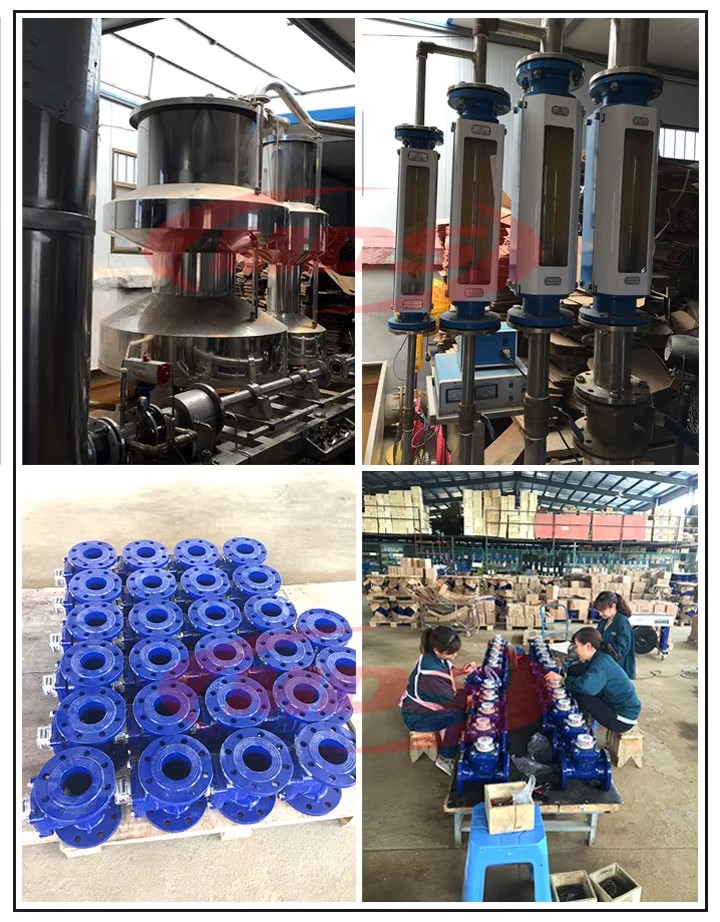 DN150 Flange Woltman Vane Wheel Water Meter Mechanism Coated Surface
