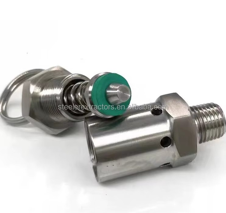 Stainless Steel Pressure Reducing Valve With 1/4"NPT Mini Relief Valve for Solvent tank in Extraction