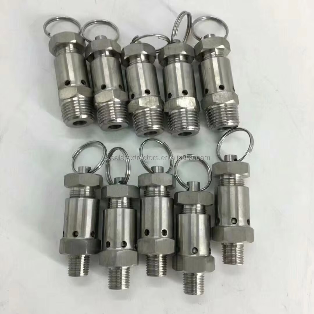 Relief Exhaust Valve Stainless Steel Pressure Reducing Valve With 1/4"NPT Mini Relief Valve for Solvent tank in Extraction