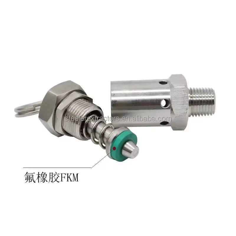 Relief Exhaust Valve Stainless Steel Pressure Reducing Valve With 1/4"NPT Mini Relief Valve for Solvent tank in Extraction