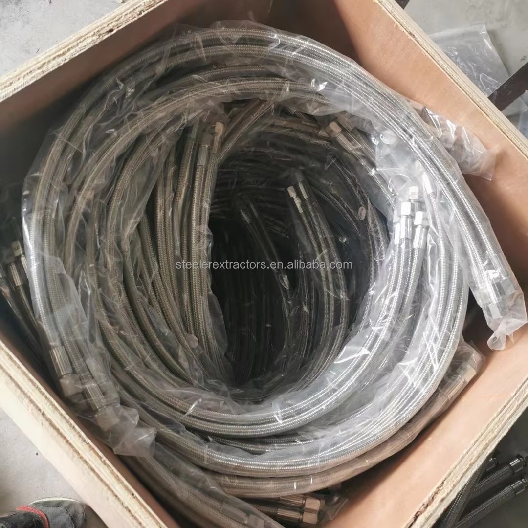Hydraulic Straight SS304 1/4" 3/8" 1/2" 37 Degree JIC PTFE Braided Hose