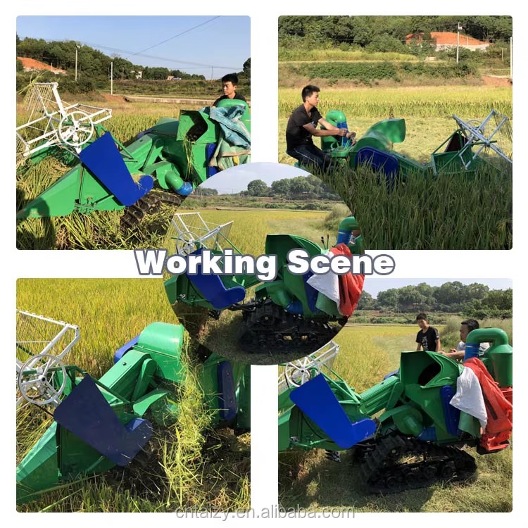 Wheat/barley Combine Harvester Wheat and Barley Combine Harvester Rice Harvesting Mini Machine