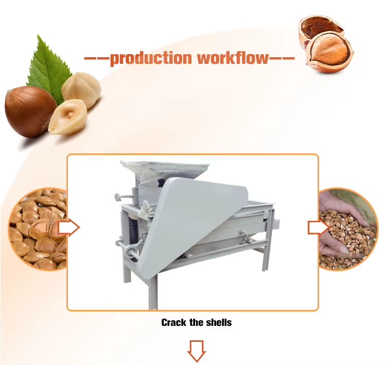 High Quality Commercial Almond Breaking Machine Almonds Cracking Machine Hazelnuts Sheller Machine