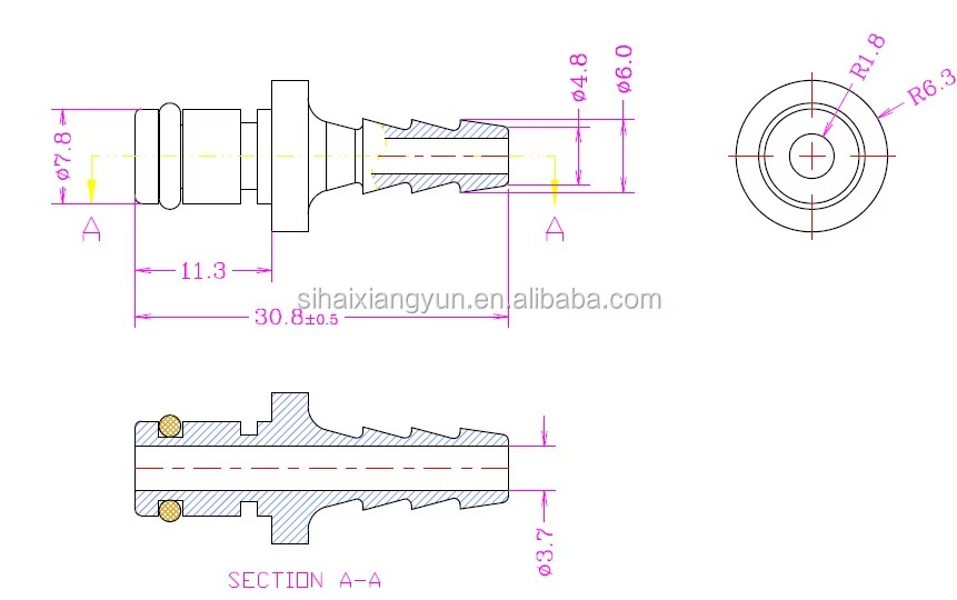 IM1604HB 1/4" Small Plastic Male Quick Hose Barb Disconnect Coupling Quick-release Connector Connection Without Valve Inside