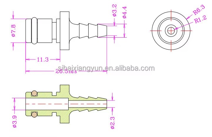 IM1602HB 1/8" Small Hose Barb Straight Through Plastic Quick Coupling Quick Release Connection Without Shut-off
