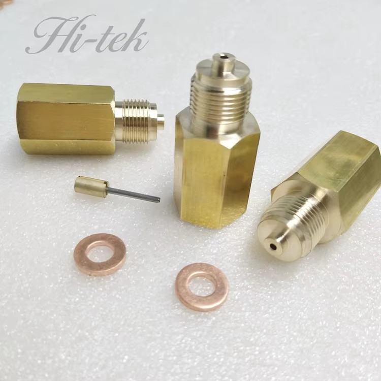 1/2\" NPT Piston Type Brass Pressure Gauge Snubber Pneumatic Instrument for Gas Media