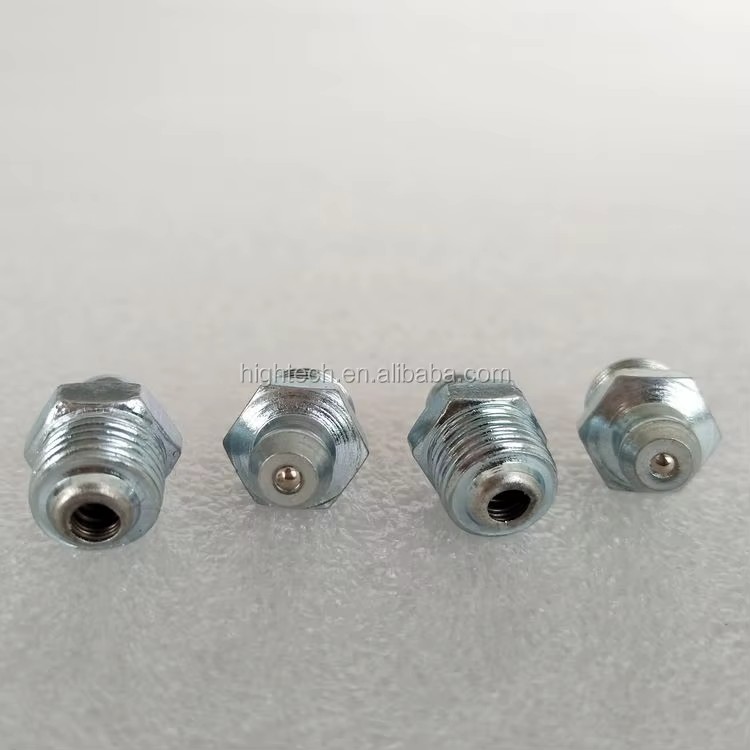 1/8"-27 Grease Fitting with Ball Check,high Pressure Carbon Steel Grease Gun Nipple Fitting
