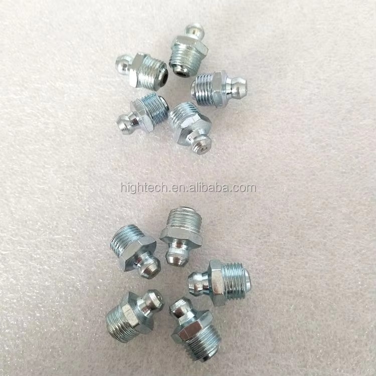 1/8"-27 Grease Fitting with Ball Check,high Pressure Carbon Steel Grease Gun Nipple Fitting