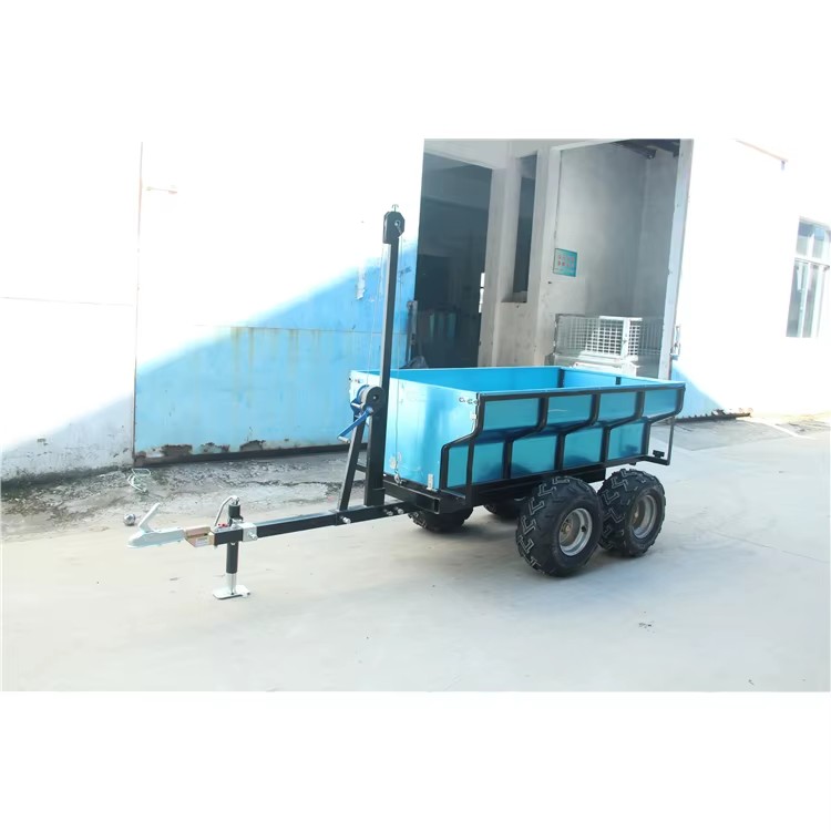 Galvanized Rear Dump Hydraulic Cylinder Tandem Tipper Trailer