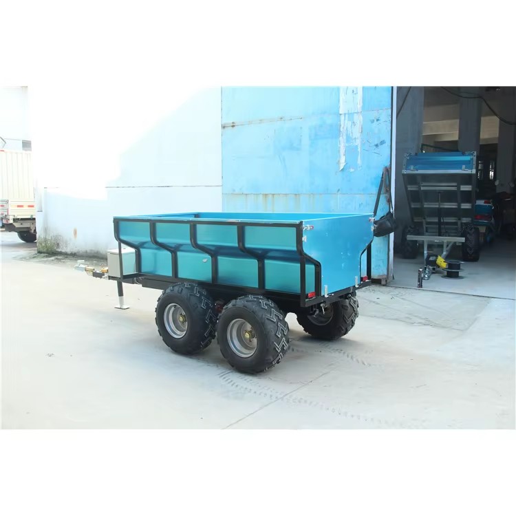 Galvanized Rear Dump Hydraulic Cylinder Tandem Tipper Trailer